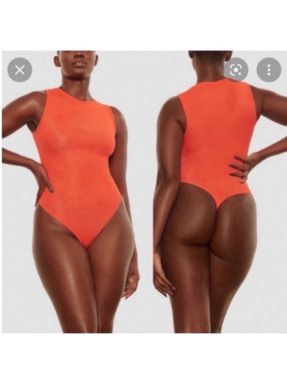 SKIMS Jelly Sheer Crewneck Bodysuit Poppy Size 2XL